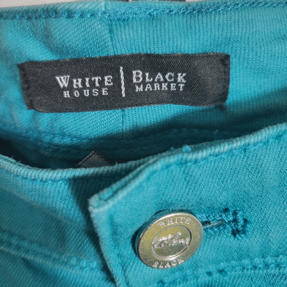 WHBM green slim crop stretch jeans women's 4  #2404 - Picture 3 of 7